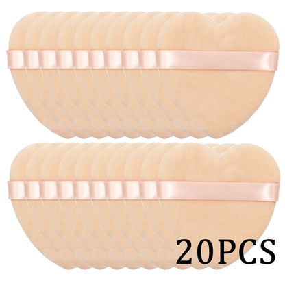 20/30Pcs Triangolo di velluto in polvere Puff Wet & Dry Use Makeup Spugna per la fondazione, cosmetici, e la fusione di bellezza