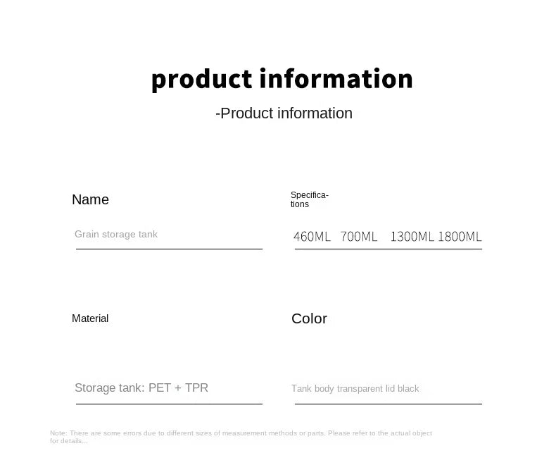 Contenitore di plastica, pasta e condimento | Scatola dell'organizzatore della cucina a prova di umidità