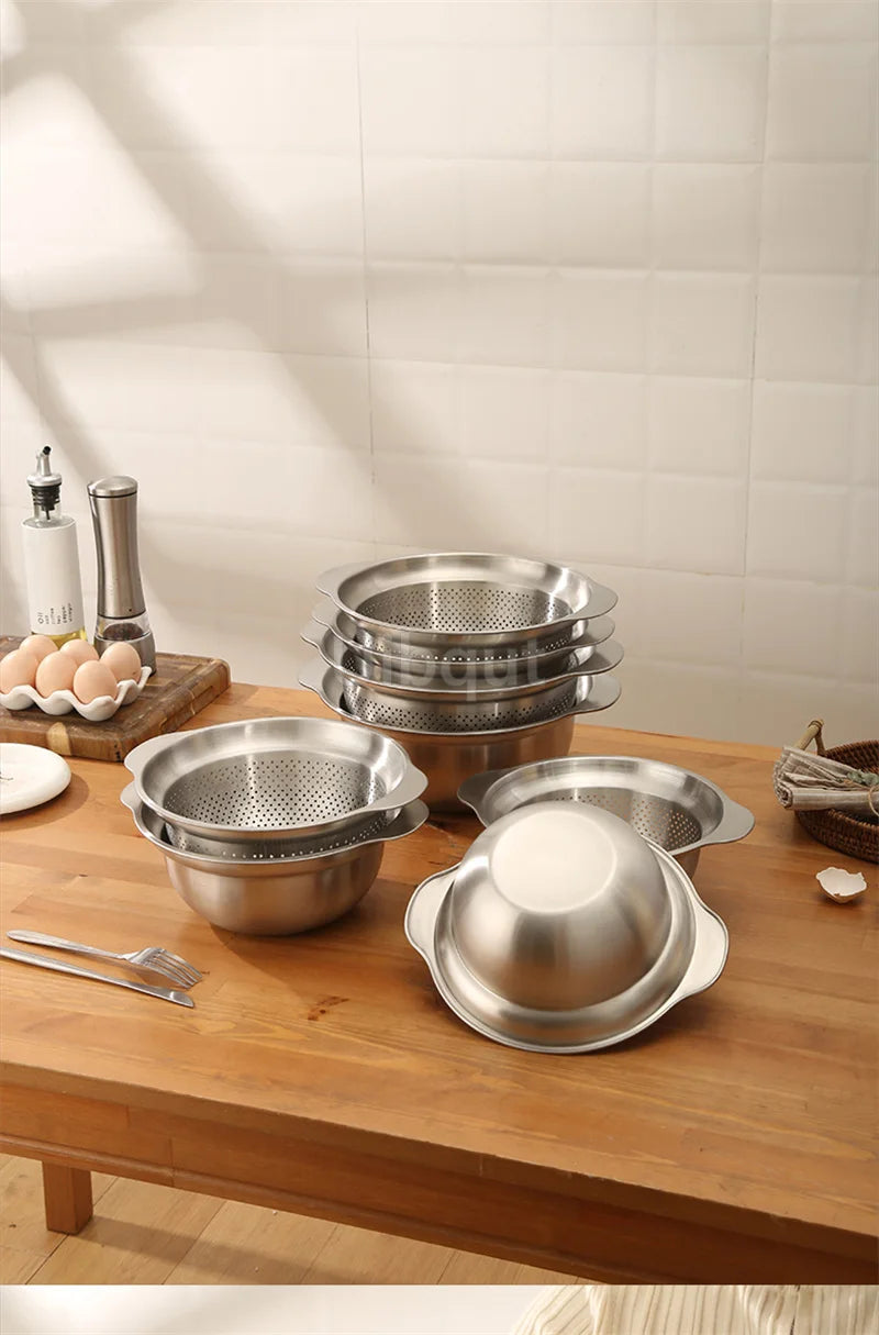 304 Lavabo verdure in acciaio inox e lavapavimenti multi-purpose, filtro frutta, cestino da cucina